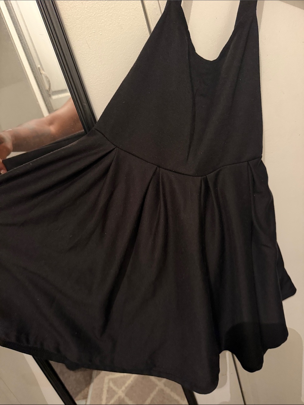 Classic Black Sleeveless Skater Dress